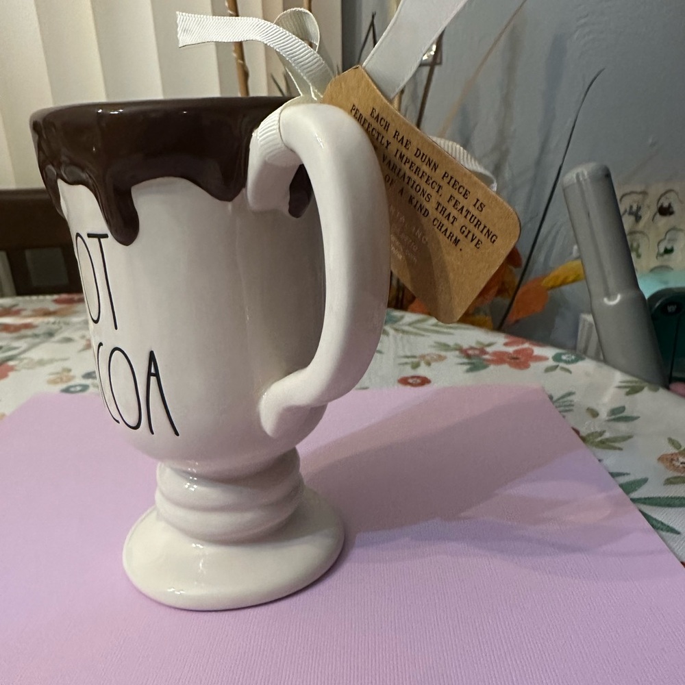Rae Dunn Hot Cocoa Mug with Brown Drip Design - Picture 2 of 6